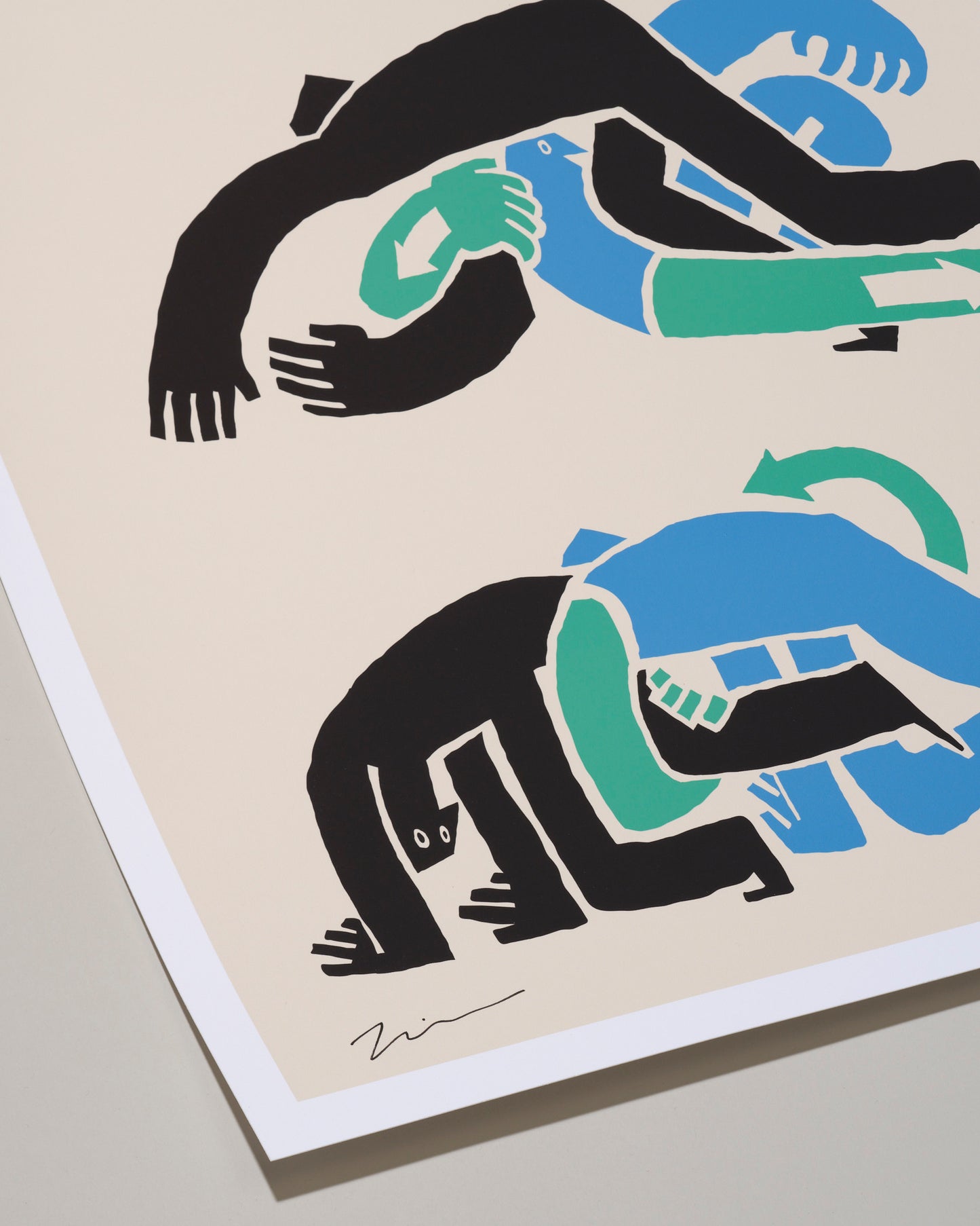 Arm-Drag Illustration Print